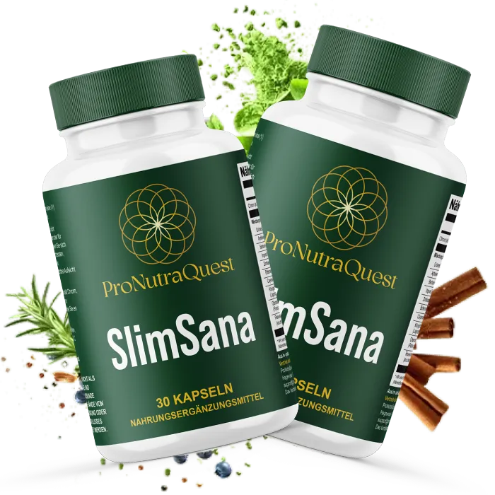 SlimSana Natural Weight Loss Bottles Display